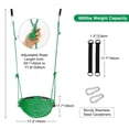 thumbnail image 2 of RedSwing 2 Pack Toddler Swing Seat for Kids with Heavy-Duty Adjustable Ropes, Hand-Knitting Secure Children Swing Set for Indoor Porch, Outdoor Playground, Backyard, Tree, Green, 2 of 7