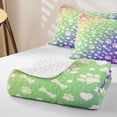 thumbnail image 4 of meiyoeat Rainbow Dog Paw Pattern Twin Quilt Set,Cute Pet Print Twin Coverlet Set For Girl,2 Pieces, 4 of 7