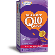 Enzymatic Therapy SMART Q10 CoQ10 Chewable Tablets, Orange Créme, 30 Ct