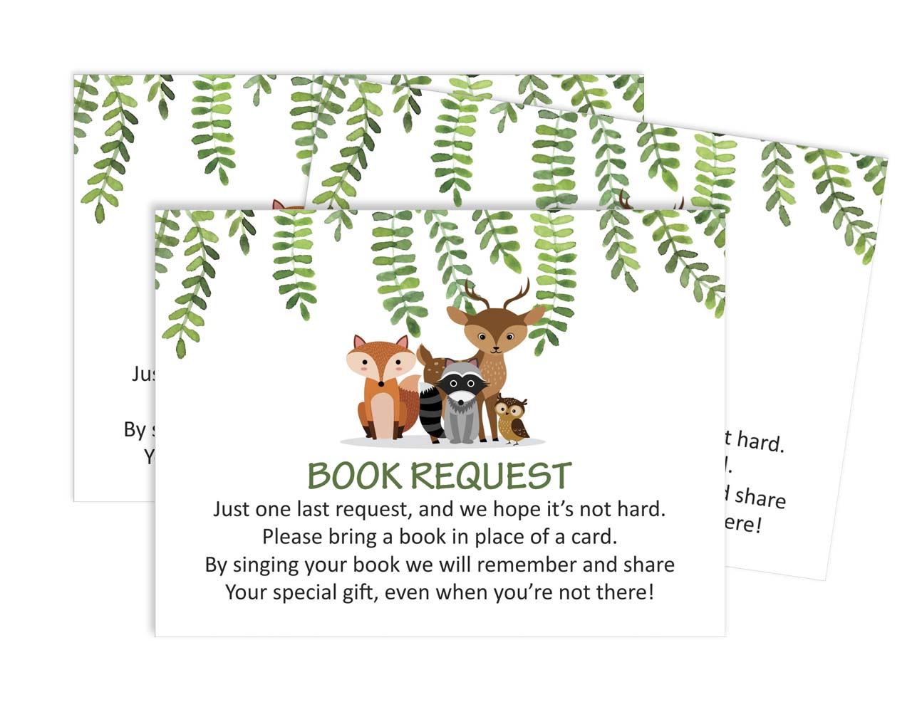 Inkdotpot 30 Books For Baby Shower Request Cards Bring A Book Instead Of A Card Jungle Animals Gender Neutral Baby Shower Invitations Inserts Games