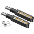 thumbnail image 3 of 2x Black Motorcycle Turn Signals Light M8 Universal DRL Indicator Headlight, 3 of 11