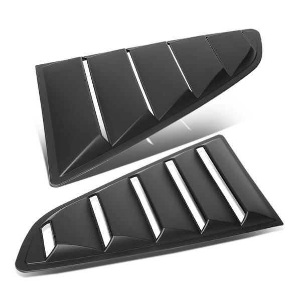 DNA Motoring ZTL-Y-0003 For 2015 to 2018 Ford Mustang Coupe 2Pcs Vintage Style Rear Quarter Side Window Louvers