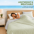 thumbnail image 5 of SUNNY HEAT Cooling Summer Comforter Twin Size 60"x80", Cooling Blanket for Hot Sleepers, Lightweight Breathable Double-Sided Quilt, Gray & Icegreen, 5 of 9