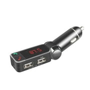 Bracketron RoadTripper Bluetooth FM Transmitter for Car, Truck, RV, Bus & Boat, Hands-Free Calling with Noise-Canceling Mic, Dual USB Charger (5V/2.1A), LED FM Display, Wireless Music Streaming