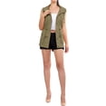 thumbnail image 5 of MixMatchy Women's Drawstring Lightweight Loose Fit Sleeveless Vest Utility Jacket, 5 of 6