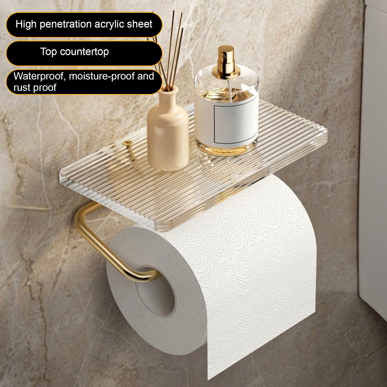 Heioov upgraded toilet paper holder stand for bathroom, holds 3