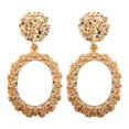 thumbnail image 4 of 1 Par Elegante Hueco Cuelga Los Pendientes, Joyería De De Corte Oval Clásica Para - dorado, 4 of 7