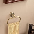 thumbnail image 2 of ABPETE Antique Brass Toilet Paper Holder, Brass Towel Ring Oval, Hand Towel Holder Bathroom Accessories Wall Mounted Vintage 2 Pieces, 2 of 7