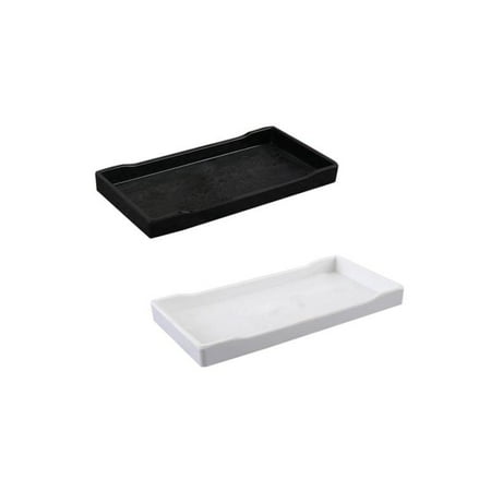

Hotel Serving Tray European Style Tea Cup Cake Pizza Fruit Dish Black White