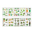 thumbnail image 1 of 10 Sheets St Patricks Day Face Tattoos St. Patricks Day Tattoo Stickers St. Patricks Day Decorations St Patricks Day Cosplay, 1 of 3