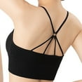 thumbnail image 5 of Elainilye Fashion No Underwire Bras For Women Traceless Yoga Sports Bra Back Support Bra Sleep Bra Wirefree Underwear Bra,Black, 5 of 6