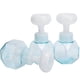 thumbnail image 2 of Botella de espuma de flor PETG, 3 uds., 300ml, bomba para Mousse, cosméticos para lavar a mano, subpaquete, botella brillante de flor azul transparente, 2 of 5