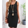 thumbnail image 5 of Women'S Waffle Knit Tank Dress Sleeveless Square Neck Casual Summer Outfit, 5 of 9