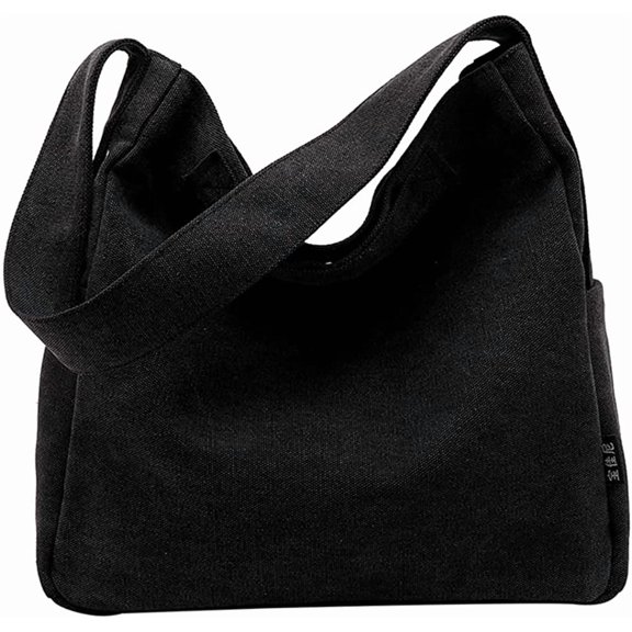 PIKADINGNIS Women Canvas Tote Purse Handbags Shoulder Bag Casual Work School Shopper Hobo Top Handle Handbag
