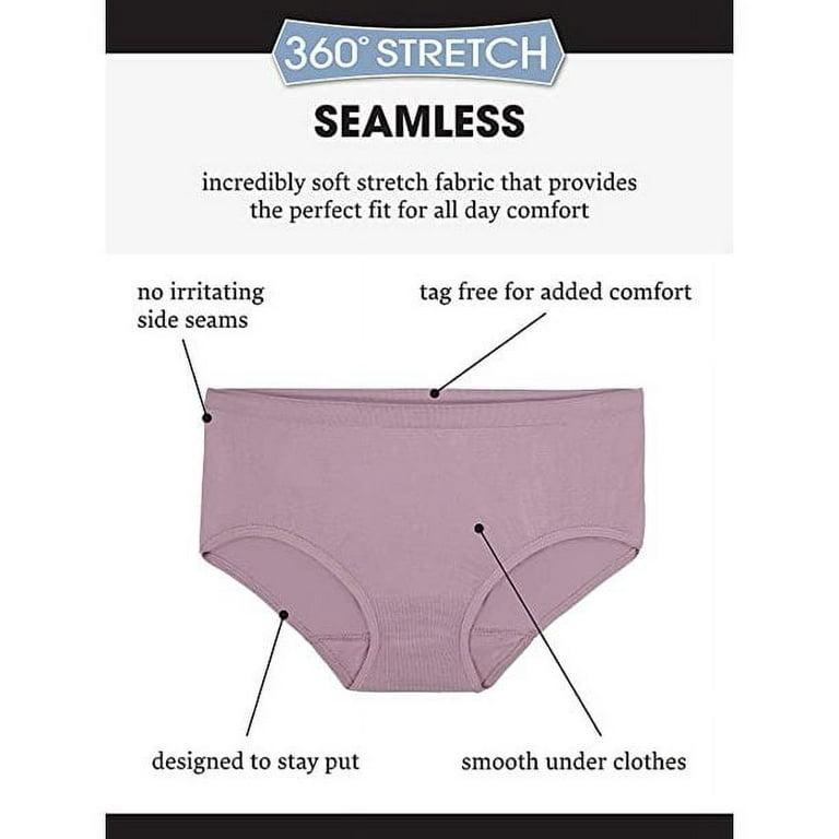 Fruit of the Loom Women's No Show Seamless Underwear, Amazing Stretch & No  Panty Lines, Available in Plus Size