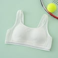 thumbnail image 2 of Razzly Juniors Girls Sports Bra Active Underwear Comfortable Breathable Support For Teen Girls 12 15 Years Daily Wear And Workout Seamless Soft Fabric Stretch Fit Youth Athletic(White,16-18 Years), 2 of 9