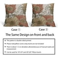 thumbnail image 6 of Vintage Flower Throw Pillow Covers 18x18 Brown Rust Colored Floral Botanical Pattern Decorative Pillows Outdoor Linen Farmhouse Cushion Case Country Pillowcase for Sofa Bed Room Decor Set of 2, 6 of 6