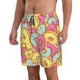 thumbnail image 2 of Kdxio Donut and Blue Pattern Mens Casual Shorts - Drawstring Summer Beach Sports Shorts for Men, 2 of 9