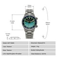 thumbnail image 6 of BERNY Automatic Dive Watches for Men, Sport Casual 20ATM Waterproof Titanium Watch with Date, Super Luminous, Sapphire Crystal, Fashion Men's Analog Mechanical Wristwatch (Light Green), 6 of 9