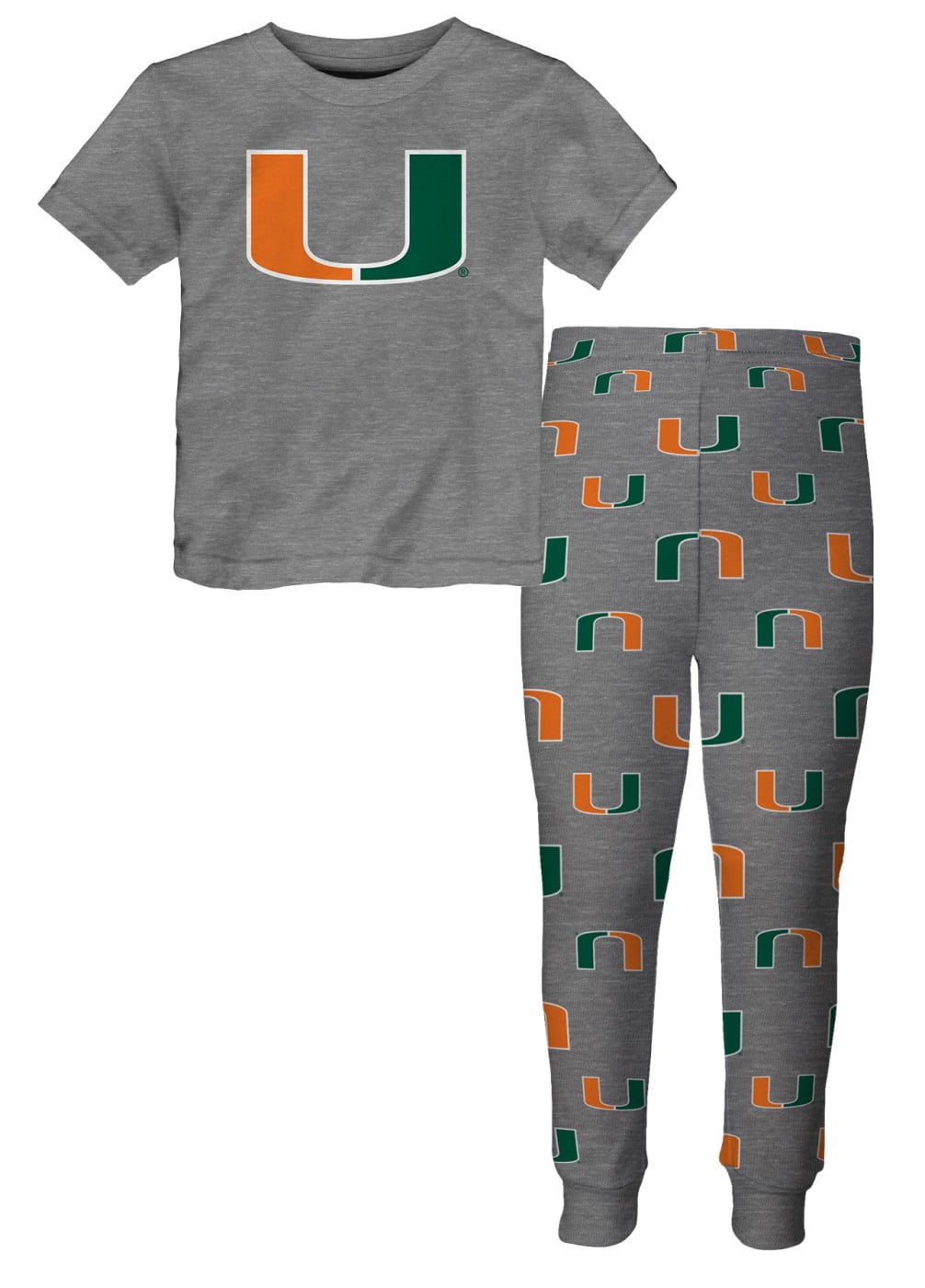 Miami Hurricanes Toddler NCAA "Game Winner" Pajama T-shirt & Sleep Pant Set by Outerstuff