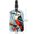 thumbnail image 6 of Square 2Pack PU Leather Woodpecker Cruise Luggage Tag with Privacy Cover and Name ID Tag for Travel Handbags Backpacks Luggage Tags, 6 of 6