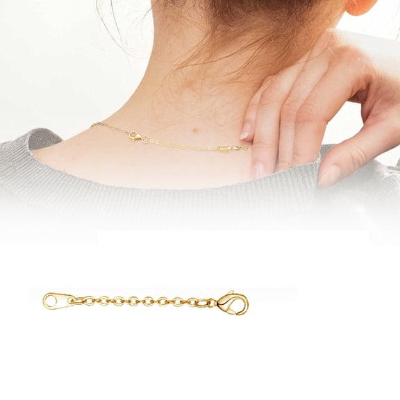 QIQUWOHUL Jewelry Extender Chain Set DIY Accessories For Bracelets Anklets & Necklaces Adjustable Tail Chains With Lobster Clasps For Jewelry Making & Customization