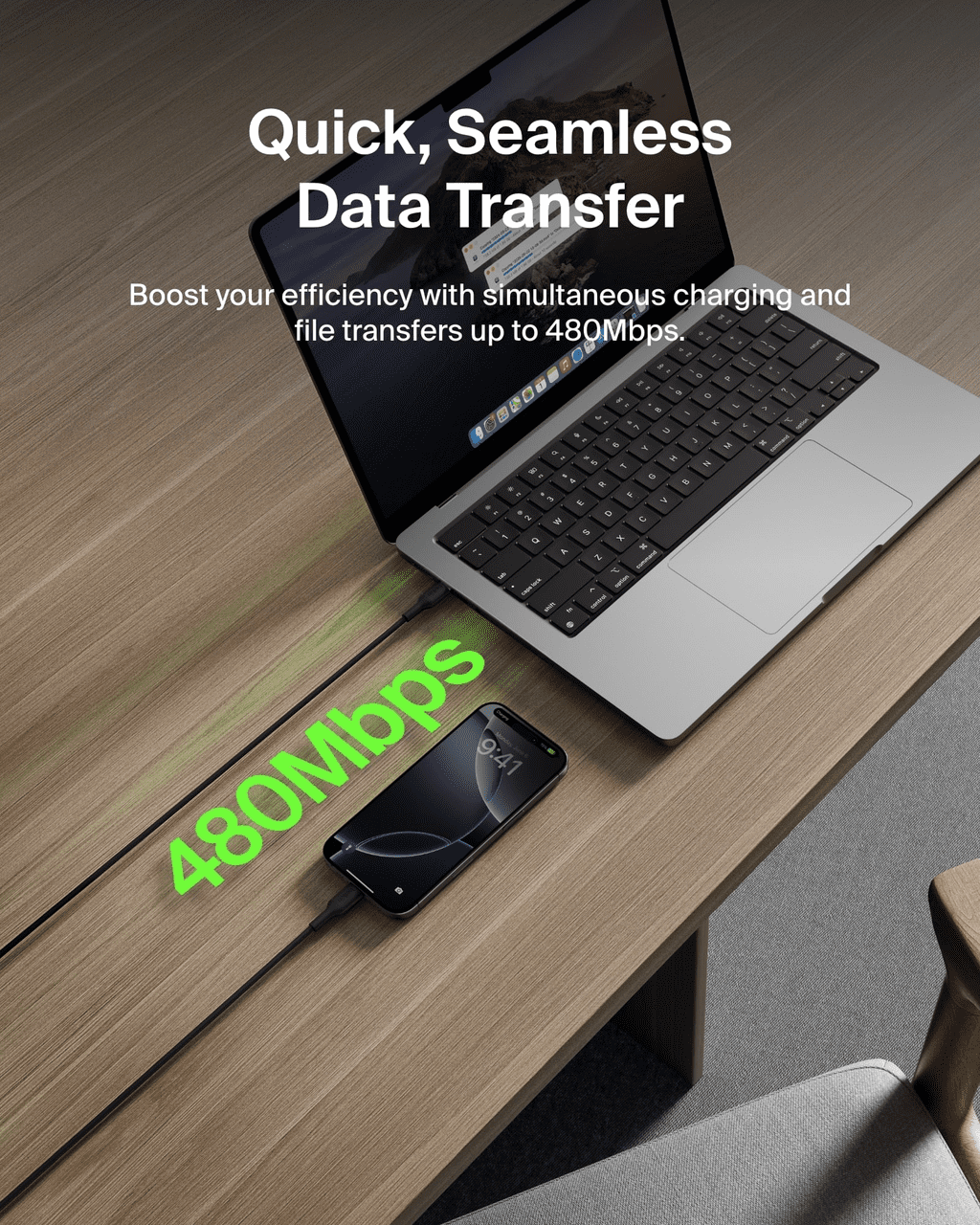 Belkin Eco USB C to USB C Cable 10ft, 60W - Soft, Flexible Fast Charging Cable, Type C Charger Cord for iPhone 16, Galaxy S25, Pixel 9, MacBook, iPad Pro, Chromebook, & More - Black