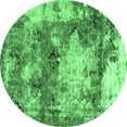 thumbnail image 1 of Ahgly Company Indoor Round Abstract Emerald Green Modern Area Rugs, 7' Round, 1 of 4