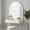 White, variant on Ardescere Floating Makeup Vanity Desk with Mirror & 3-Color LED Lights, Wall Mounted Dressing Table with Power Outlet Black, 1-Pack