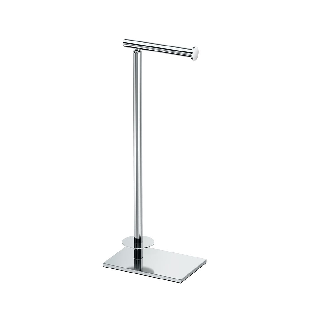 Gatco Latitude II Freestanding Toilet Paper Holder with Storage, Chrome