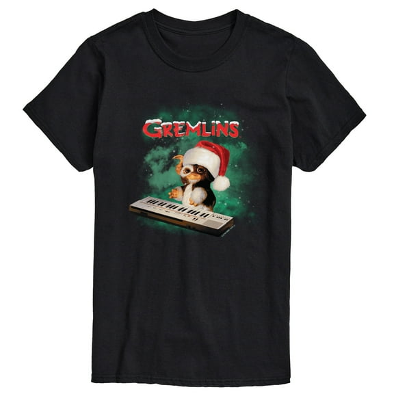 Gremlins - Holiday Gizmo Plays Keyboard - Men's Short Sleeve Graphic T-Shirt