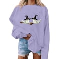 thumbnail image 6 of Wiyuqeen Halloween Ghost Sweatshirts for Women Round Neck Long Sleeve Casaul Loose Pullover Lightweight Gnome Graphic Sweat Shirts, 6 of 6