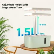 LetPot 5-Pod Hydroponics System - APP&WiFi Controlled Smart Indoor Garden with Grow Lights, Height Adjustable, Gardening Gift for Beginners, Green