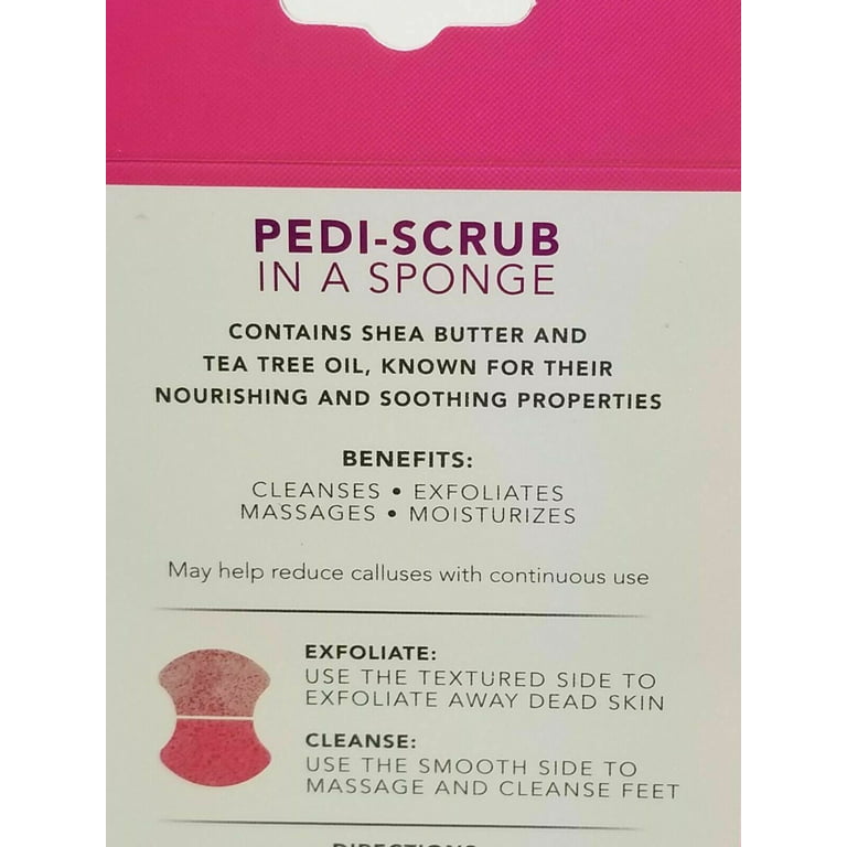  Spongeables Foot Scrubber Sponge With Shea Butter And