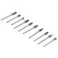thumbnail image 2 of Carbide Burr Set, Wide Application 10 Different Shapes For  Carbide Bits  For Woodworking, 2 of 8