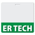 thumbnail image 1 of ER TECH Heavy Duty Horizontal Green (100 pack) - Spill & Tear Proof Cards - 2 Sided USA Printed Quick Role Identifier ID Tag Backer by BadgeZoo, 1 of 1