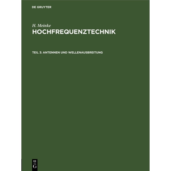 Antennen Und Wellenausbreitung, (Hardcover)