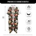 thumbnail image 6 of Xoenoiee Tropical Hibiscus Palm Leaves Print Open Front Long Kimono Swimsuit Cover Up for Women Swimwear Cover Ups Cardigan Quick Dry Beach Swim Cover up Blouse, 6 of 7