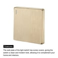 thumbnail image 4 of Light Switch Wall Panel Rocker 1 Gang 2 Way Gold Tone 250V 10A 86mmx86mm, 4 of 5