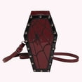thumbnail image 2 of Moontgen Women Coffin Satchel Bag Cartoon Pu Leather Halloween Sling Purse (Style 5), 2 of 9