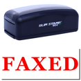 thumbnail image 1 of Large Pre-Inked Times Faxed Stamp, Slim 1854, Ultra Slim Design, Impression Size 1-13/16" by 2-1/2", Up to 25,000 Impressions - Red Ink, 1 of 10