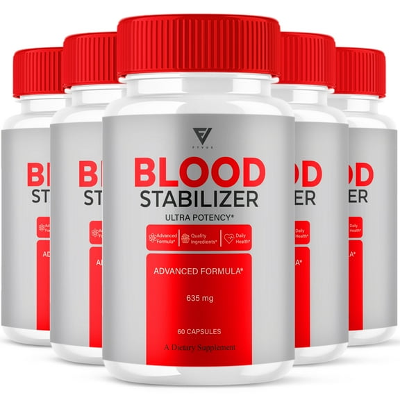 (5 Pack) Blood Stabilizer Support Pills, BloodStabilizer Max (300 Capsules)