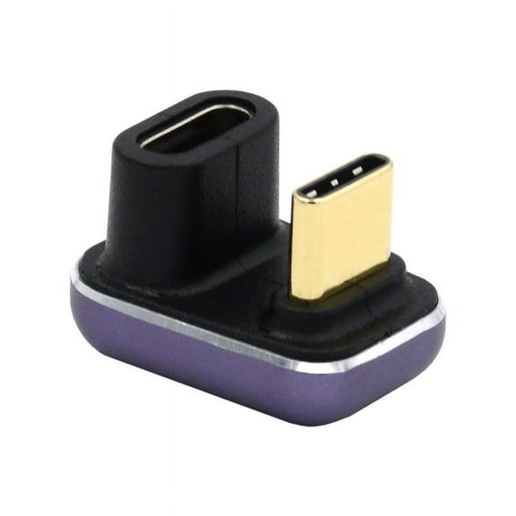 FVH USB4 Type C Male to Female 240W Power 40Gbps Data 8K Video Adapter Opposite U Shape Back Angled for NS Phone Laptop