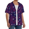 thumbnail image 2 of Honeii Dandelions Flowers With Dragonflies for Men's Short-Sleeved Button-Up Collared Shirt Featuring A Pocket, Perfect for Beach Vacations, And Travel Adventures.-3X-Large, 2 of 5
