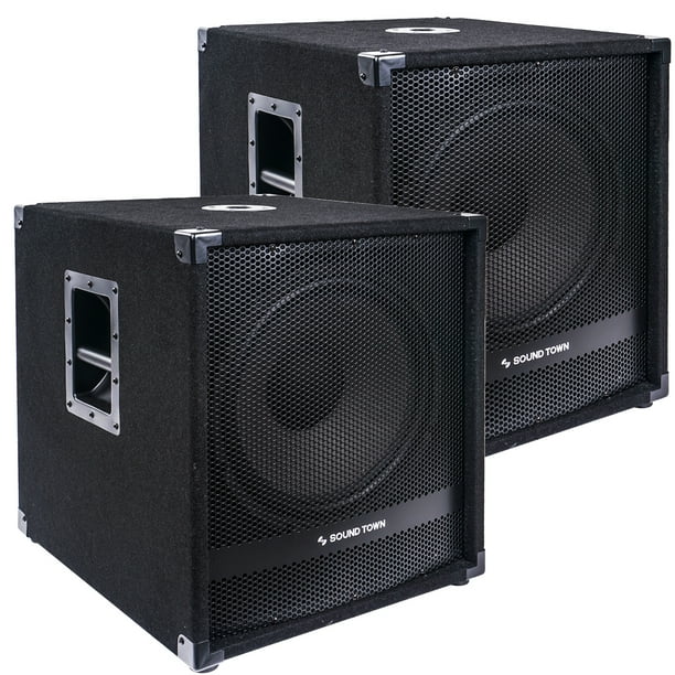 Sound Town 2Pack 15" 3200 Watts Powered Subwoofers with Speaker