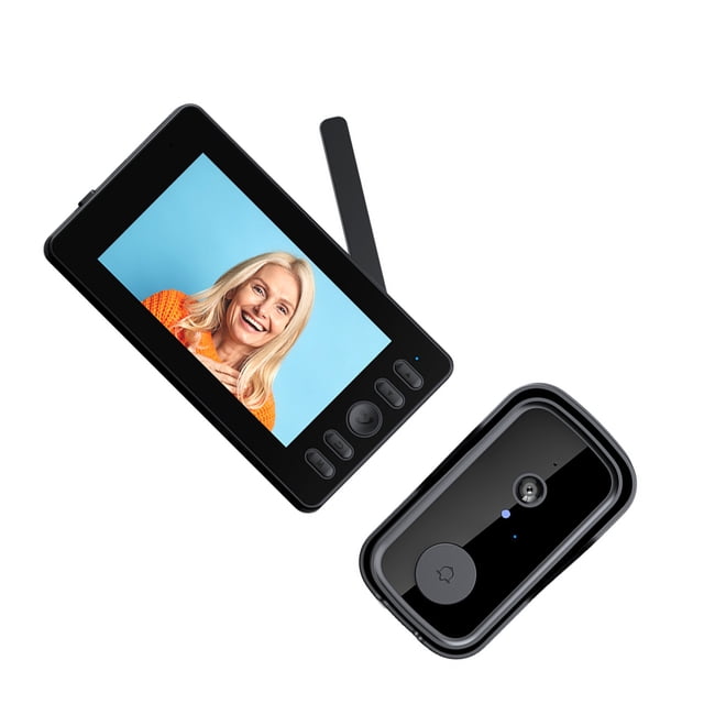 Inteprter Timbre de puerta inalámbrico con videoportero y captura de tono de llamada, cámara de timbre, cámara de puerta wifi Cerraduras de hardware