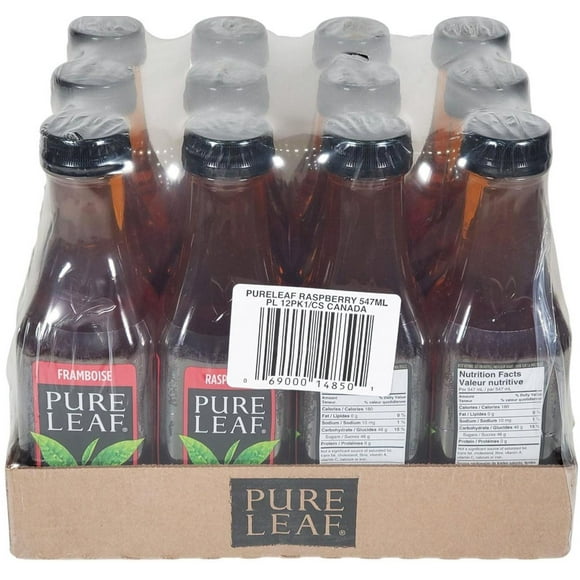 Pure Leaf Raspberry Iced Tea, 547 mL Bottles, 12 Pack