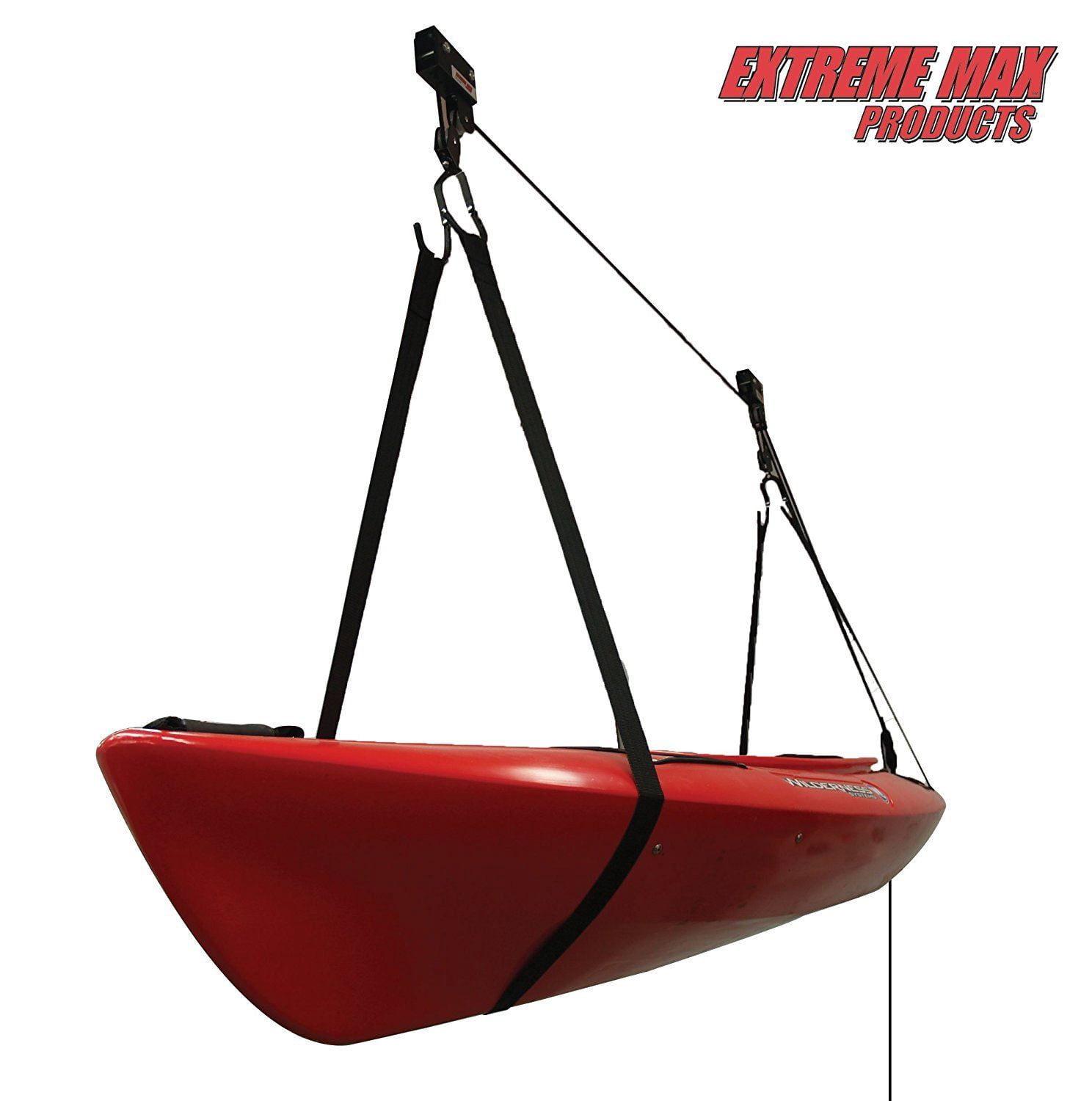 Extreme Max 70360 120 lb. Capacity Kayak Hoist Complete System For Garage.
