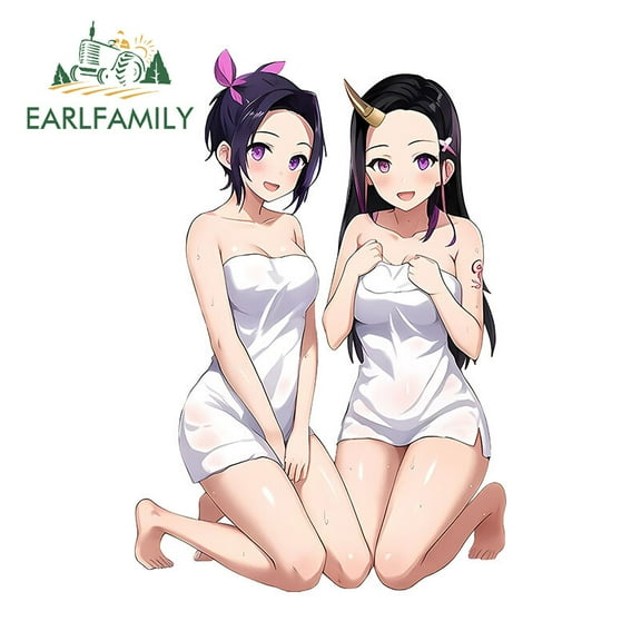EARLFAMILY 5.1" Shinobu Nezuko Demon Anime Girls Car Stickers Motorcycle Decals