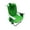 Green Banana Leaf, variant on Bliss Hammocks Aluminum Beach Chair with Detachable Cooler Bag, 5 Reclining Positions, 275 lb. Capacity (Amber Leaf)
